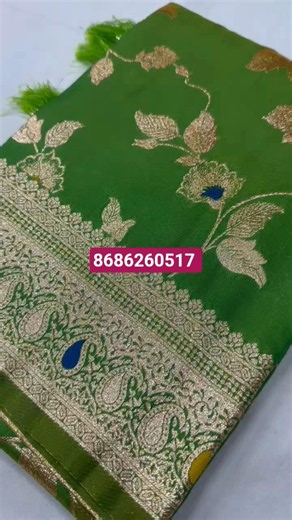 Stylish Premium Designer Banarasi Saree In Meenakari Work & Zari Work #banarasisaree
