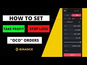How to use Stop Loss & Take Profit for Binance Spot trading |OCO orders explained for beginners