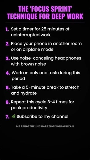 The 'Focus Sprint' Technique for Deep Work #ad (Verify Info)
