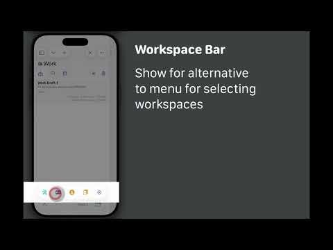 Drafts: Workspace Bar