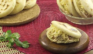 37K views · 219 reactions | This shredded chicken and cheese arepa is...