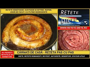 Cârnați de casă - rețeta pas cu pas