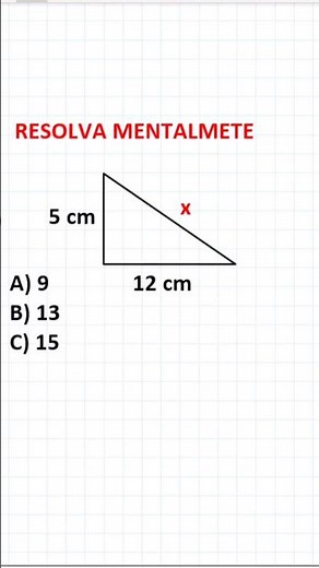 Teorema de Pitágoras: Macete para calcular a hipotenusa #enem #pitágoras