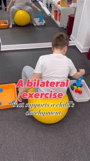 Anna Olawa PHYSIOTHERAPY ABERDEEN🇵🇱🏴󠁧󠁢󠁳󠁣󠁴󠁿 on Instagram: "Why is this exercise so valuable? Sitting on a ball + reaching for objects is a huge workout for the entire nervous system ✔️ strengthens the abdominal and back muscles (core stability) ✔️ improves balance and postural control ✔️ teaches stable sitting without “collapsing” ✔️ develops hand–eye coordination ✔️ supports motor planning and concentration ✔️ provides strong proprioceptive input – the child learns to better feel their 