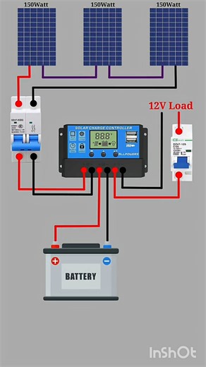 ☀️ Solar Charge Controller – Basic Wiring & Working #solarsystem #solarenergy