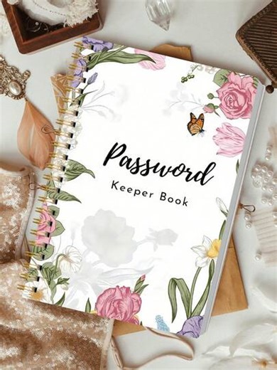 1 Pc A5 Size 5.2" X 7.6" Internet Website Login Password Book, Password Management And Organizer Diary Notebook With Note Area And Inner Pocket, Office & School Supplies, Desktop Decor, Teacher's Day, Nurse's Day, Mother's Day Gift | SHEIN