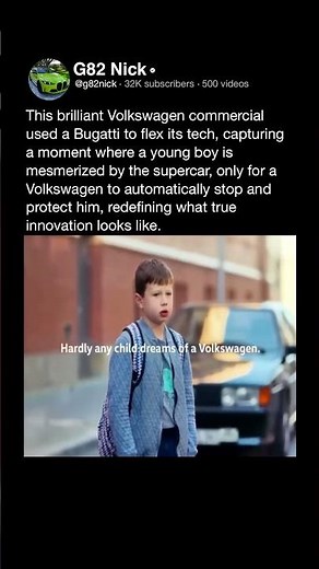 This brilliant Volkswagen commercial used a Bugatti to flex its tech, capturing a moment where