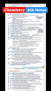 1.6K views · 14 reactions | New Chemistry 9th Notes 2025 | Online Math Academy | Facebook