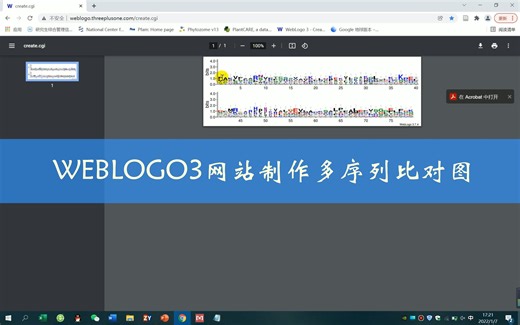 WEBLOGO3网站制作多序列比对图