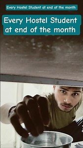 Every hostel student at end of the month 😂 || #hostellife #hostelfunnyvideo #shorts #funnyshorts