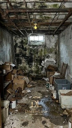 From Moldy Basement to Luxury Home Theater | Satisfying Room Transformation #shorts #construction