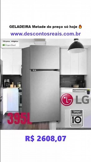 Geladeira/Refrigerador LG Inverter Frost Free Duplex 395L GN-B392PLM2