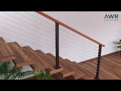 How to Install The Rig Fork with Nut Rivets Wire Balustrade/ Cable Railing System to Metal Posts