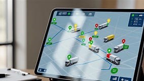 AI Fleet System Tracks Vehicles in Real Time Stock Footage - Video of realtime, operations: 411818814