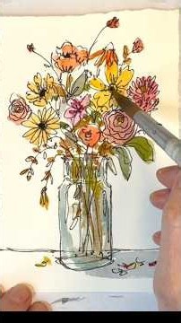 EASy Ink & Wash watercolor floral cards #watercolor