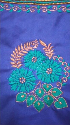 #simple thread embroidery stitched blouse##blousedesigns