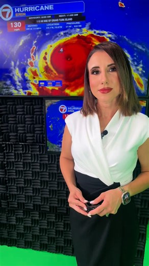 8K views · 146 reactions | MAJOR HURRICANE ERIN is producing Tropical Storm conditions for portions of the Southeast Bahamas and Turks and Caicos Islands. No direct impact expected with Erin. However, swells generated by Erin will impact the Bahamas, Bermuda, the East Coast of the U.S. during the next few days. Forecast calls for life-threatening surf and rip currents #erin #miami #weather #TrackingTheTropics #fortlauderdale #miami #floridakeys #bahamas #keywest | Vivian Gonzalez | Facebook