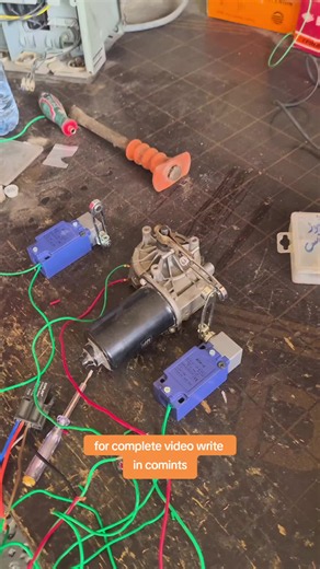 DC motor reverse and forward with limit switch #autoelectrician #dcmotor #4pinrelay #5pinrelay #electricialwork