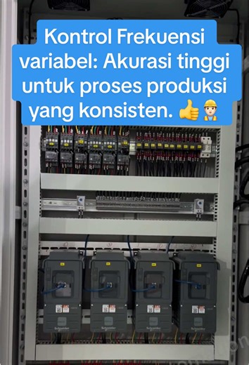 Kontrol Frekuensi variabel: Akurasi tinggi untuk proses produksi yang konsisten. 👍👷🏻‍♂️#automation #electrician #listrik #vfd #panel