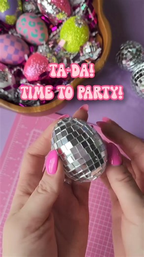 Disco eggs?! 🥚🪩 #CraftOfTheWeek by Lauren Quigley Creations | Create Room