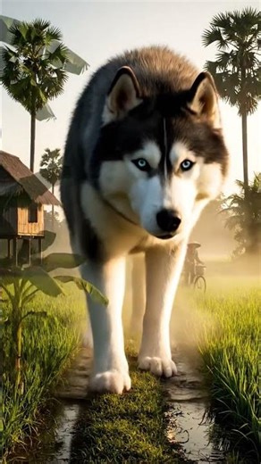 This HUGE Husky Looks Like a Wolf 🐺❄️