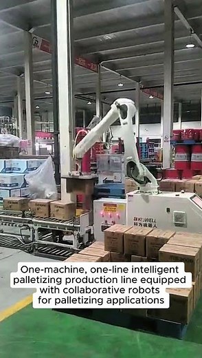 Intelligent palletizing,equipped with collaborative robots for palletizing applications#automation