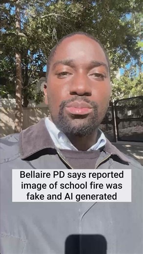 16K views · 23 reactions | After Bellaire High was evacuated because of an air conditioner leak, police are clearing up some confusion about what they say was an AI image falsely showing the school on fire. | KHOU 11 News | Facebook