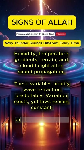 Signs of ALLAH | Why Thunder Sounds Different Every Time! #allah #thunder #thunderstorm