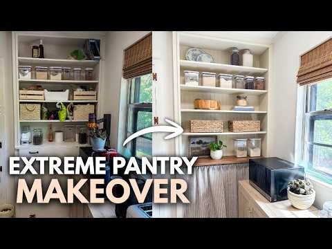 I Completely Transformed My Pantry on a Budget 🤍 | Extreme DIY Makeover