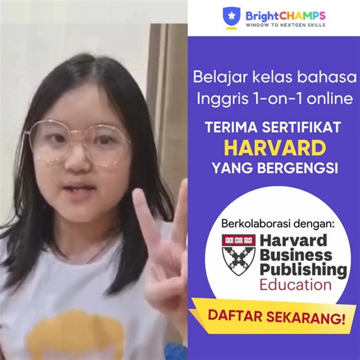 ☀️ Tahukah kamu!? Belajar bahasa Inggris dengan cara yang benar, hanya 30 menit sehari, anak Anda akan menjadi pembicara yang percaya diri. 🔝 Orang tua dengan anak berusia 5 hingga 15 tahun sebaiknya berinvestasi dalam keterampilan bahasa Inggris untuk anak-anak mereka sedini mungkin. 👉 Ayo uji level bahasa Inggris Anda! hanya beberapa menit. Anda akan mengetahui hasilnya & memilih kursus yang tepat untuk Anda segera. ‍‍ 🔷 Setelah mengikuti tes, konsultan dari Schola akan memberi tahu Anda ha