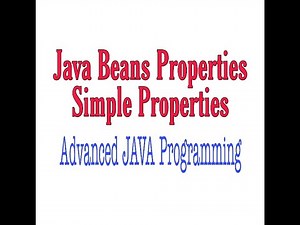 Java Beans properties||Simple Properties.