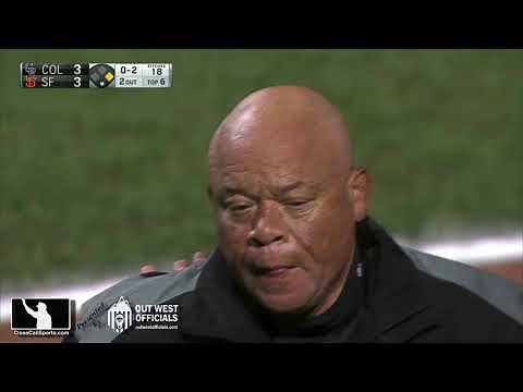 Umpire Kerwin Danley Injured by Foul Ball During Rockies-Giants Game in SF
