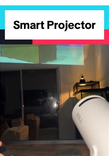 Portable projector = instant movie nights 🔥📽️ One of the best TikTok tech finds. #TikTokShopCreatorPicks #hometheater #Projector #smartprojector #movienight