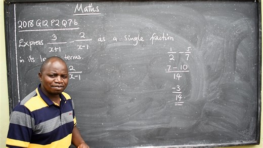 MATHS | 2018 G12 P2 Q7B - SINGLE FRACTION. ENJOY! | Introductory Learning