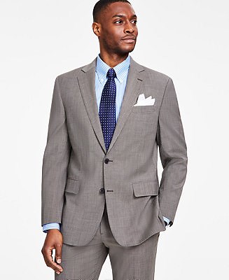 B by Brooks Brothers Men's Classic-Fit Stretch Wool Blend Suit Jacket - Macy's