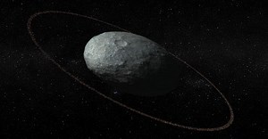 A weird, distant potato-shaped world gets weirder: Haumea has rings!
