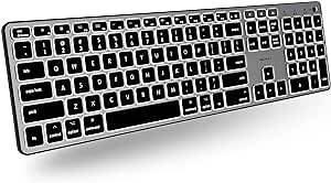 Macally Backlit Bluetooth Keyboard for Mac - Compatible Apple Keyboard Wireless - Multi-Device for MacBook Pro/Air, iMac, iMac Pro, Mac mini/Pro
