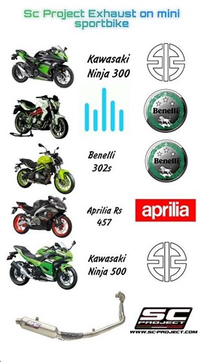 Sc Project Sound In Super Bikes Under 500cc Comparison 😱🤯 #scproject #ninja300 #tnt300 #shorts #302s