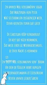 Gedicht "Die Weihnachtsmaus" auf Plattdeutsch 🥰✨