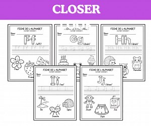 French Alphabet Tracing & Coloring Worksheets | Printable A–Z Letter Practice Pages for Kids, Teachers and Homeschool - Etsy