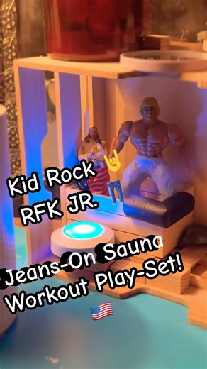 Kid Rock RFK Jr. Jeans-On Sauna Workout Play-set! #saunalife