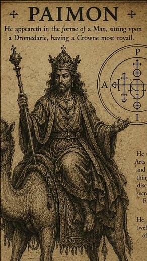 The Demon King Who Arrives With Trumpets | Paimon #occult #darkhistory #horror