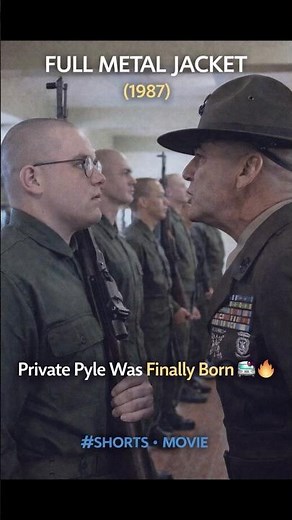 Private Pyle Was Finally Born Again Hard 🪖🔥 | Full Metal Jacket (1987) #shorts #movie