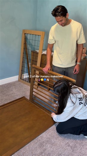 we have a crib, I repeat we have a crib!!!! 🥹👏🏻 #nurserydecor #pregnant #firsttimemom #nurserymakeover #roommakeover