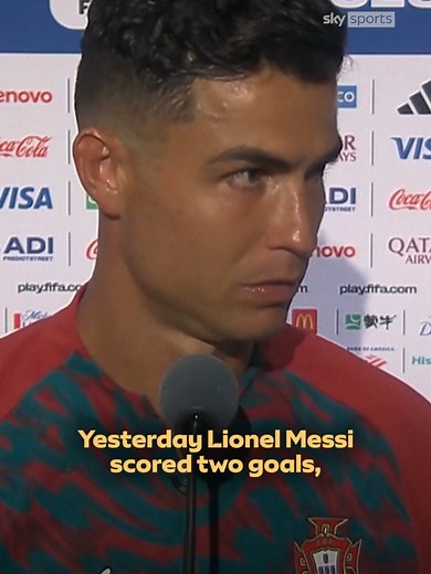 Cristiano Ronaldo can't hide his annoyance when asked about Messi... 👀❌