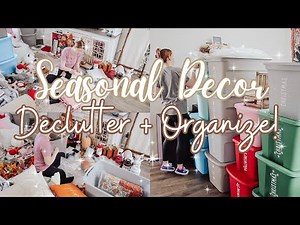 HUGE! Seasonal Decor Declutter and Organize - Finally Sorting Everything & Putting It In My Garage!