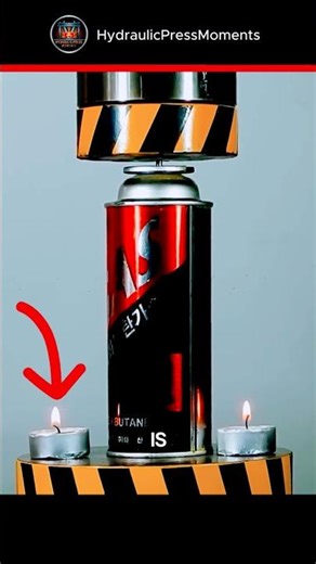 Hydraulic Press vs Gas Can – This Could’ve Gone Very Wrong 😳🔥💥#HydraulicPress #Satisfying