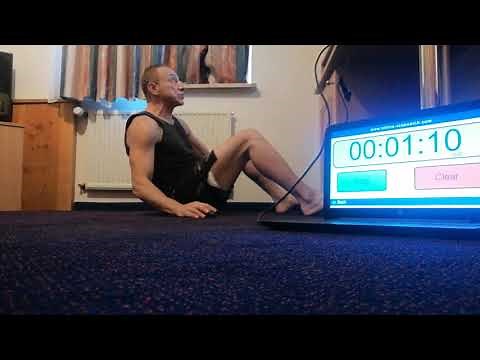 World Record For Sit-Ups In One Minute (89 Sit-Ups)(48 in 30 sec.)