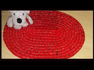 Crochet a rope rug very easy and quick make a rug in an afternoon.