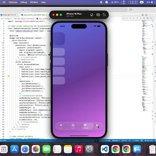 Tab Switch Animation in #flutter